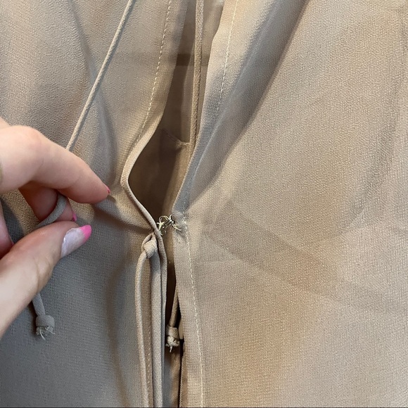 Lauren Conrad Tan Cocktail Dress With Ruffle Detail - Picture 7 of 8